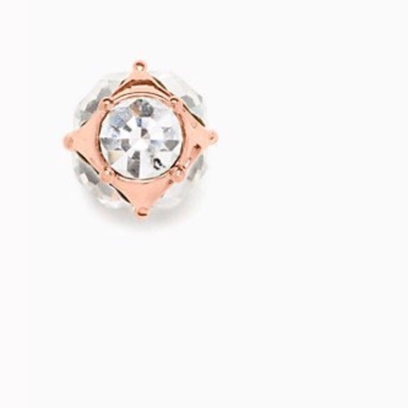 Kate Spade Rose Gold & Clear Studs - Picture 3 of 4